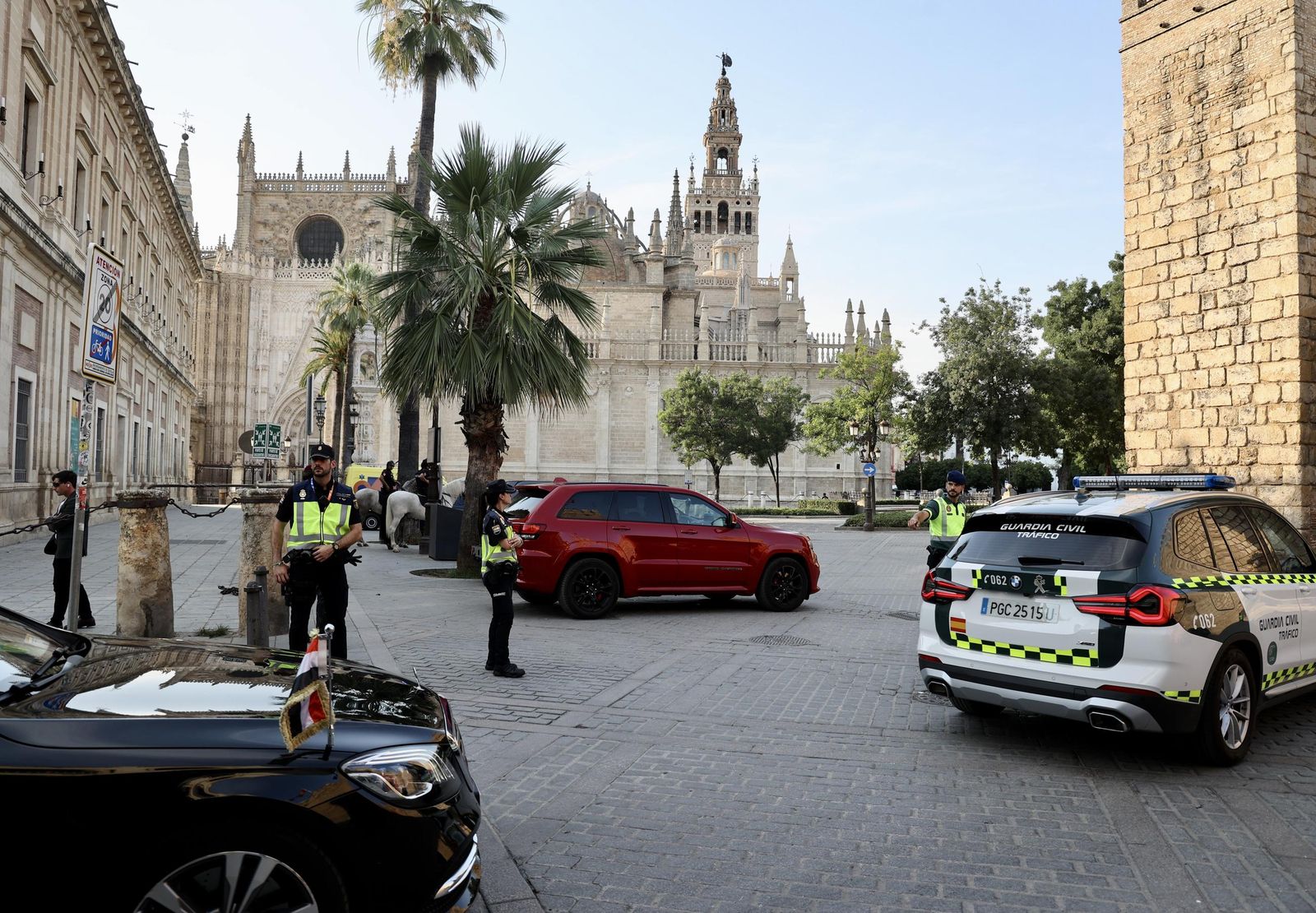 LLegada de los mandatarios de la ONU a la cena en el Alcázar