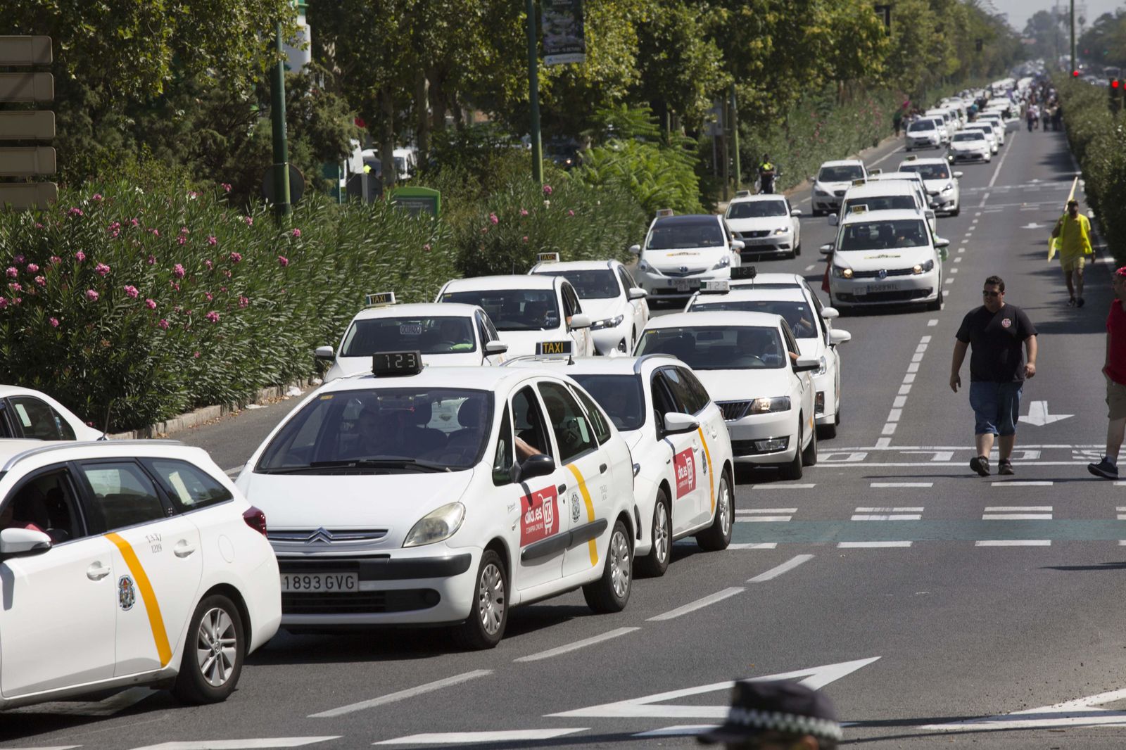 La huelga del taxi en Sevilla