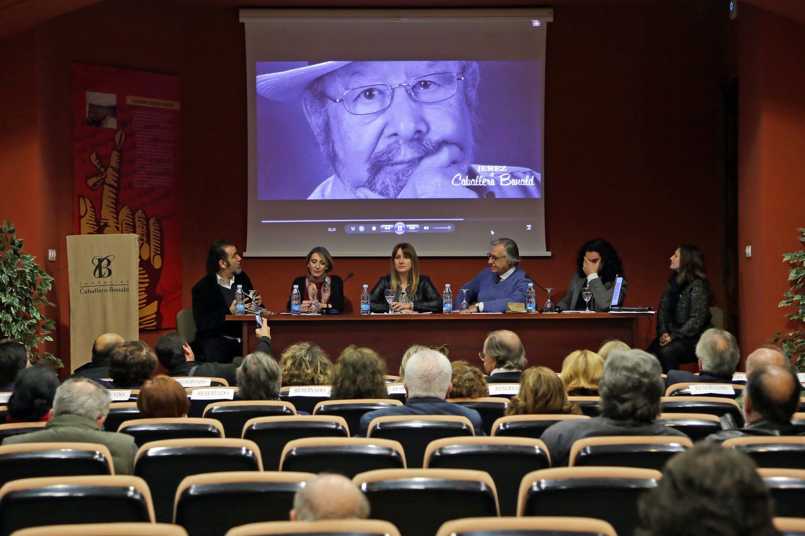 Un momento de la presentación del audiolibro ayer.