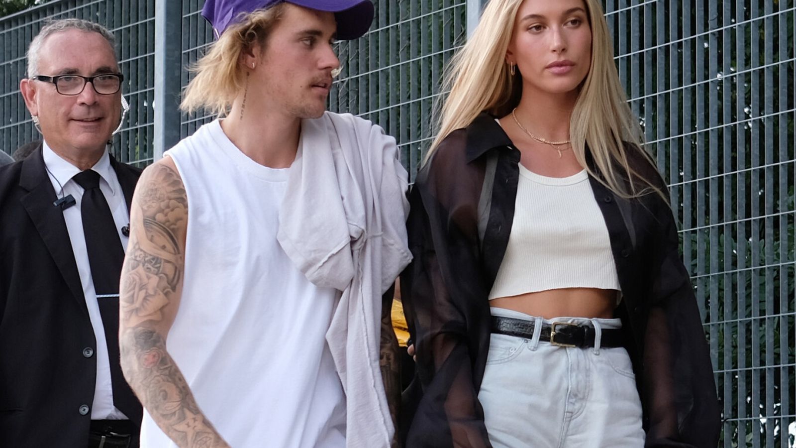 Justin Bierber con su esposa, Hailey Baldwin.