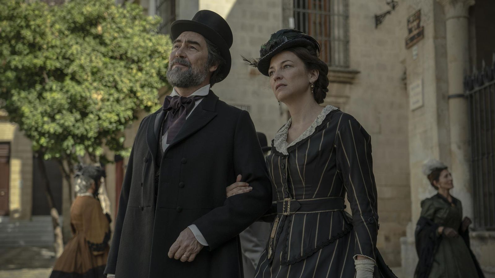 Otra escena de la serie ‘La Templanza’ en la plaza de la Asunción.