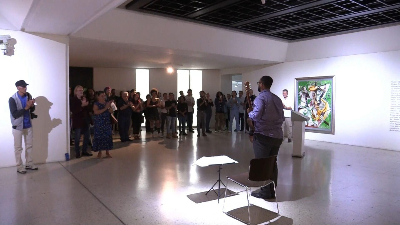 Inauguración de la exposición en el Museo de Arte Contemporaneo de Caracas.