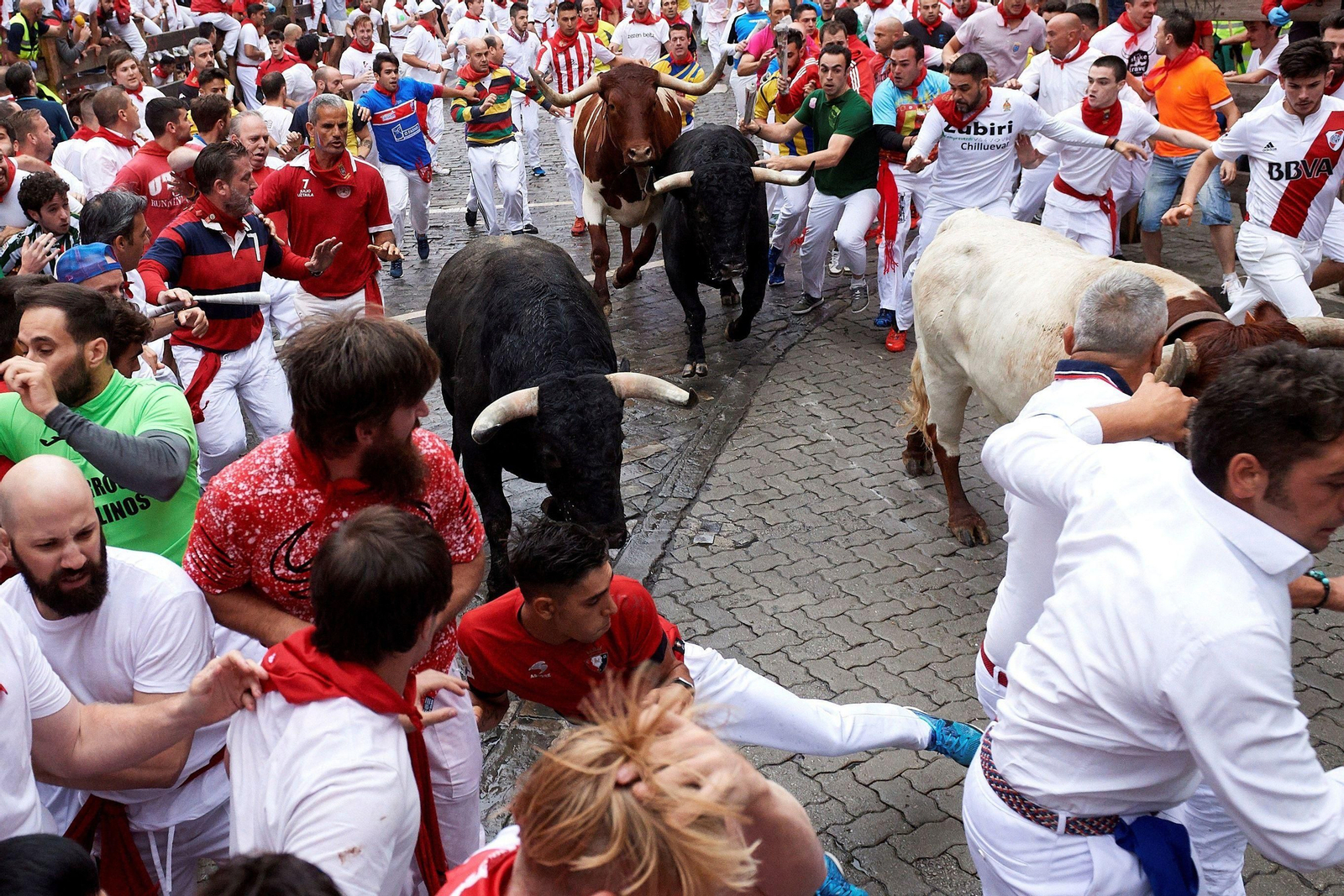 Las imágenes del primer encierro de los sanfermines 2018