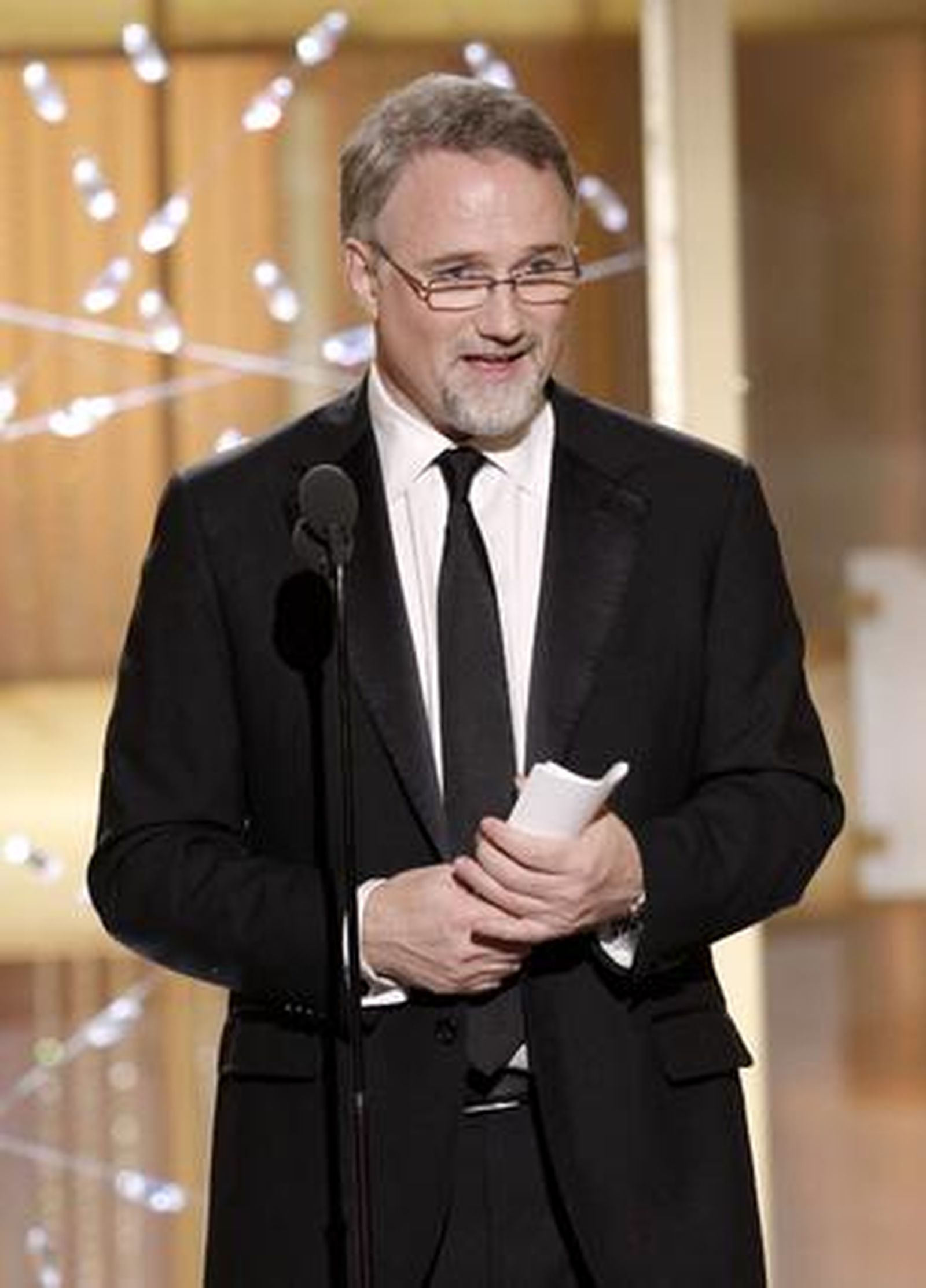 David Fincher, Mejor director por 'La red social', triunfadora de la velada. / Reuters