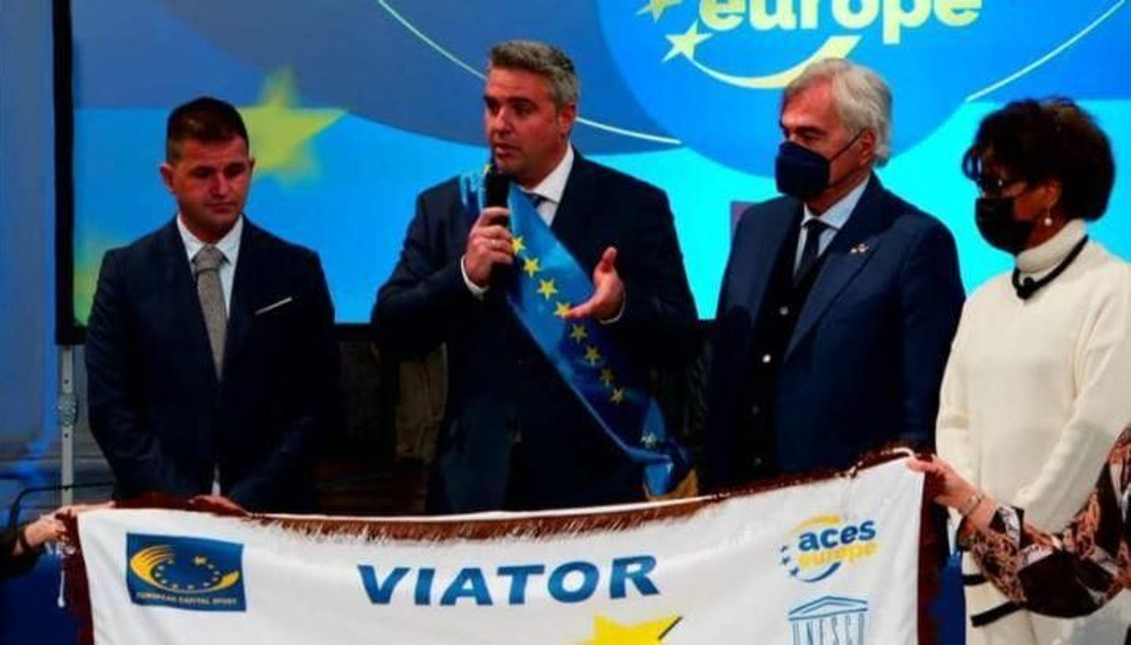 Manuel Jesús Flores Malpica, en el acto en Turín.