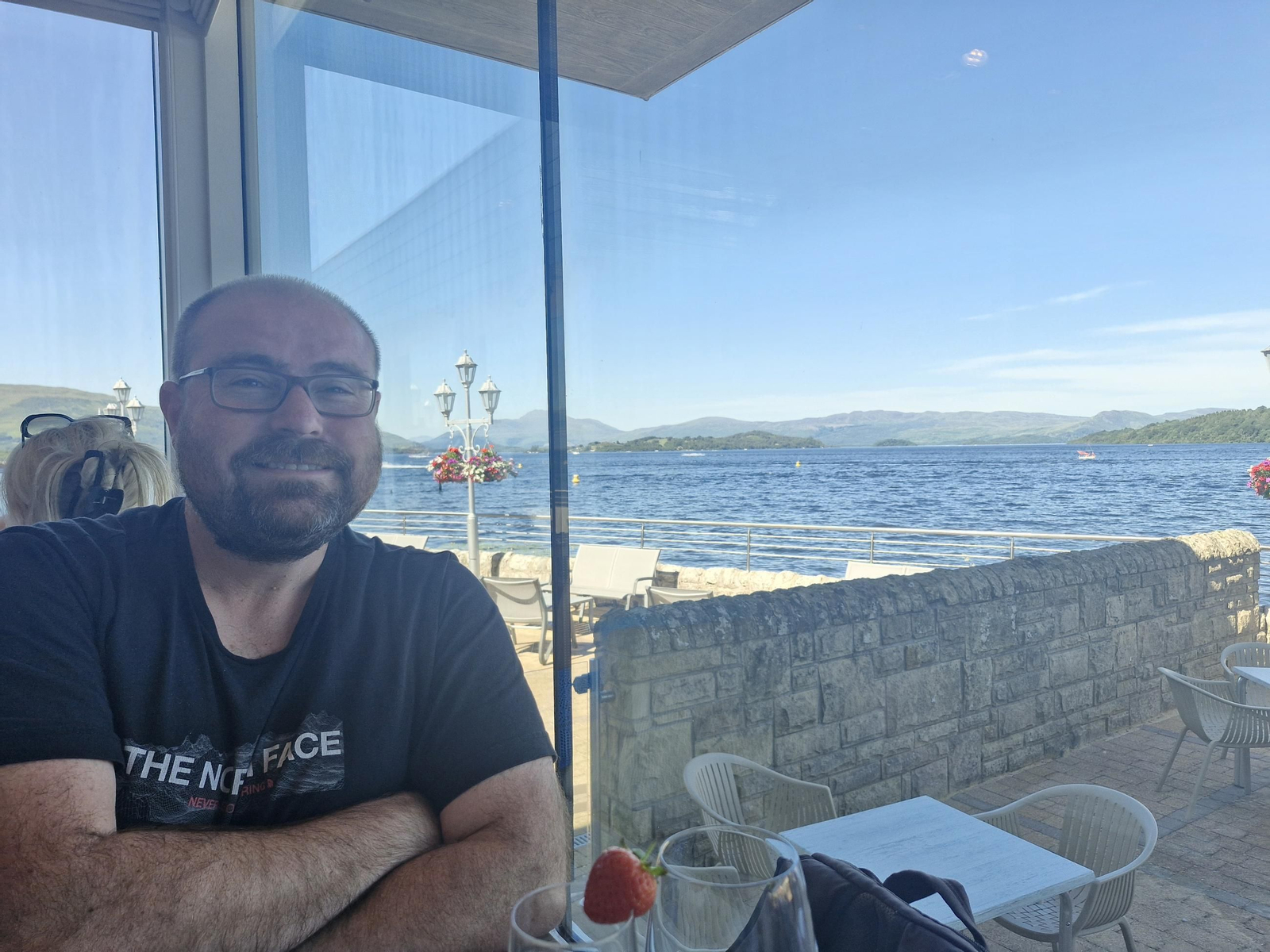 Las últimas vacaciones de Unciti-Broceta, con el Lago Lomond, en Escocia, de fondo.