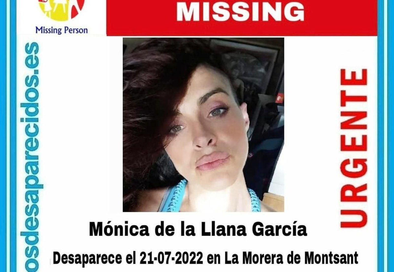 Mónica de la Llana, vista por última vez el 21 de julio de 2022