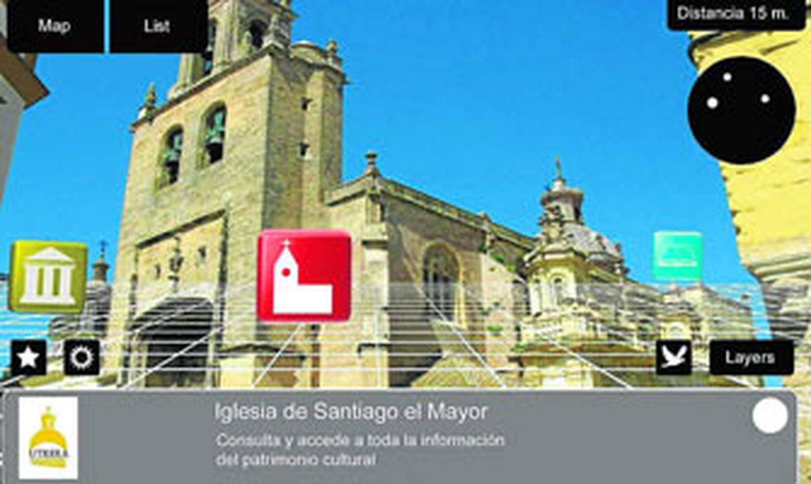 Una brújula virtual a tiempo real