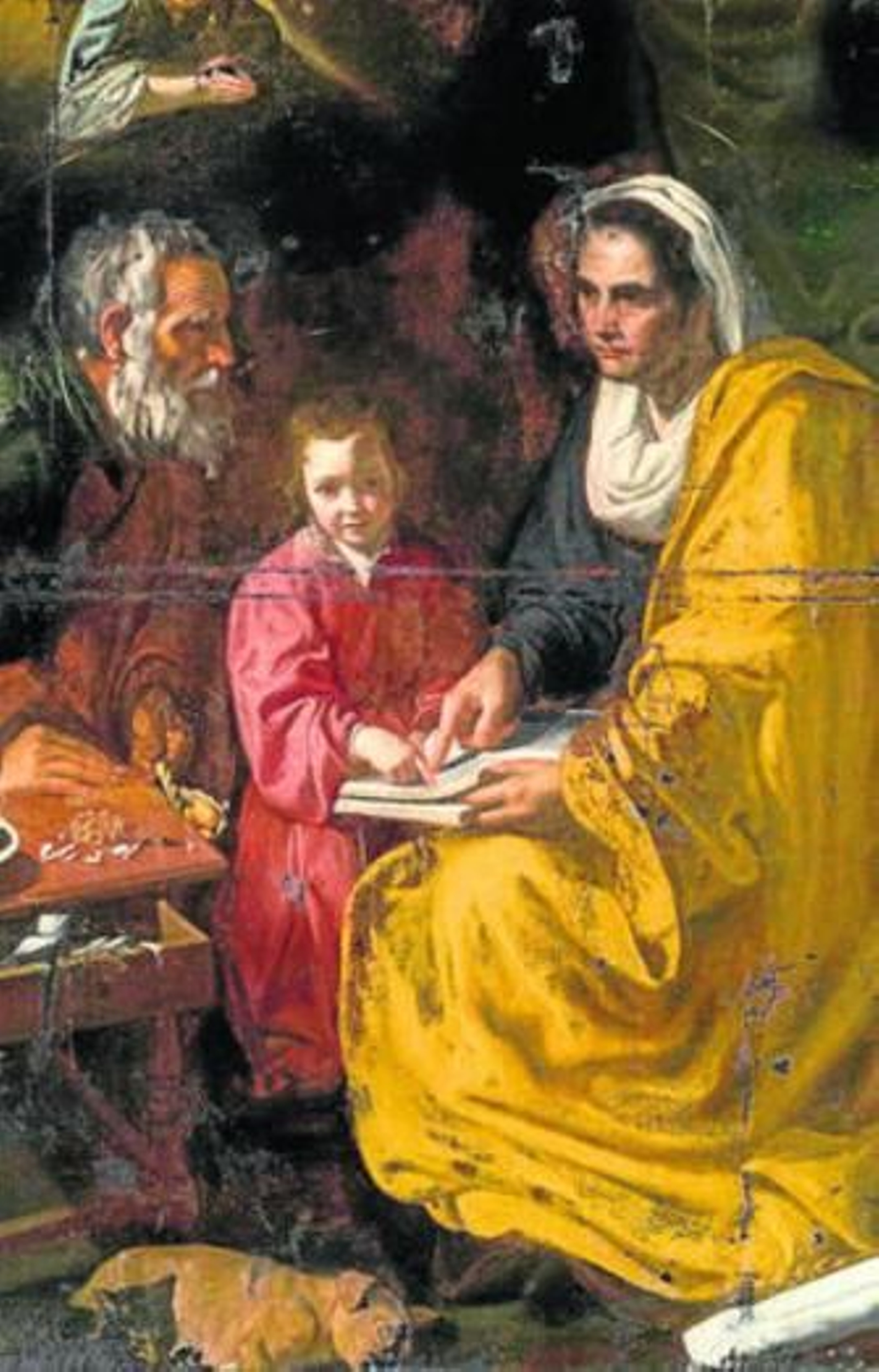 'La educación de la Virgen' presenta numerosos daños.