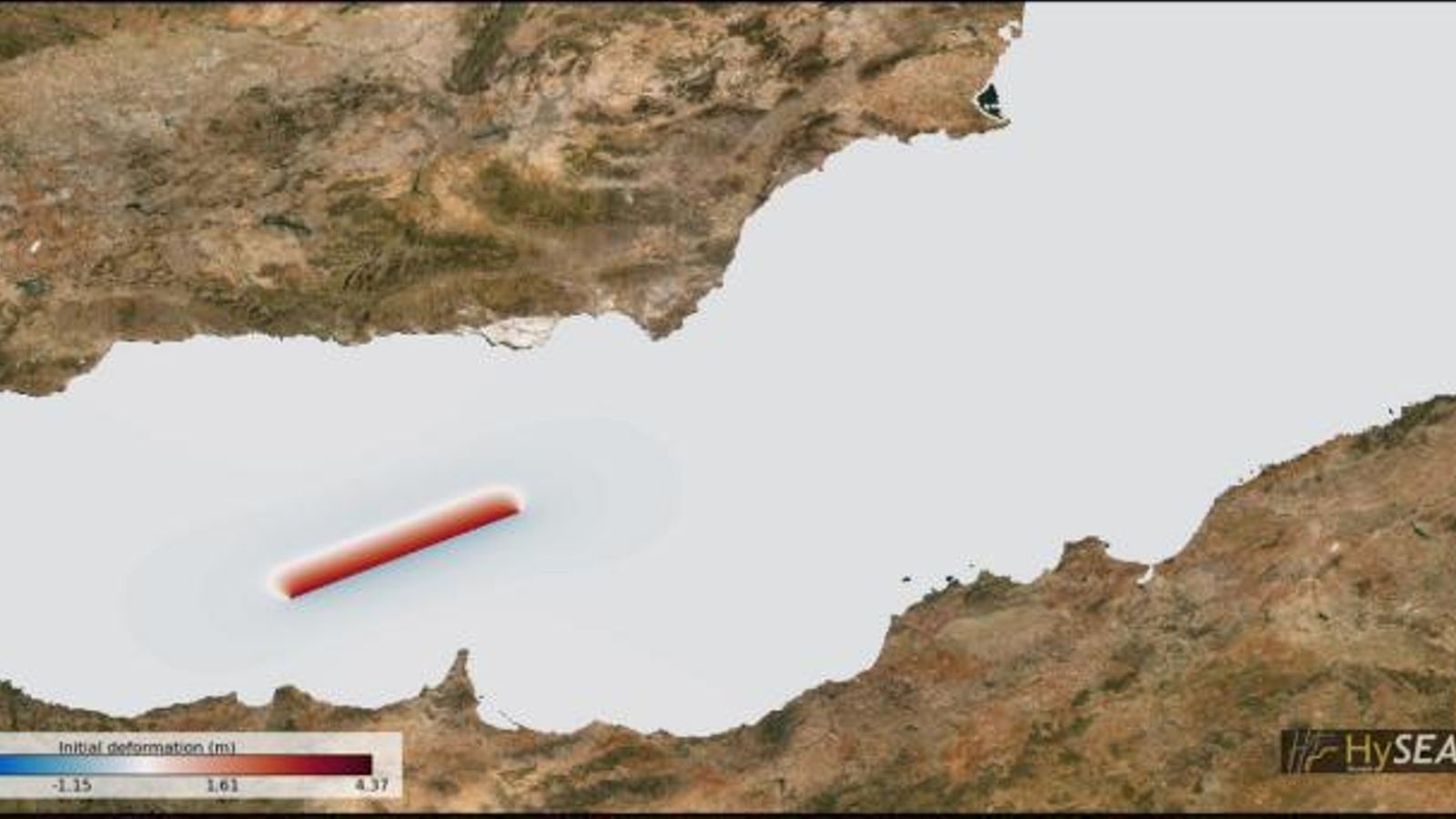Ubicación de la falla de Alborán que podría afectar a Granada Ubicación de la falla de Alborán que podría afectar a Granada