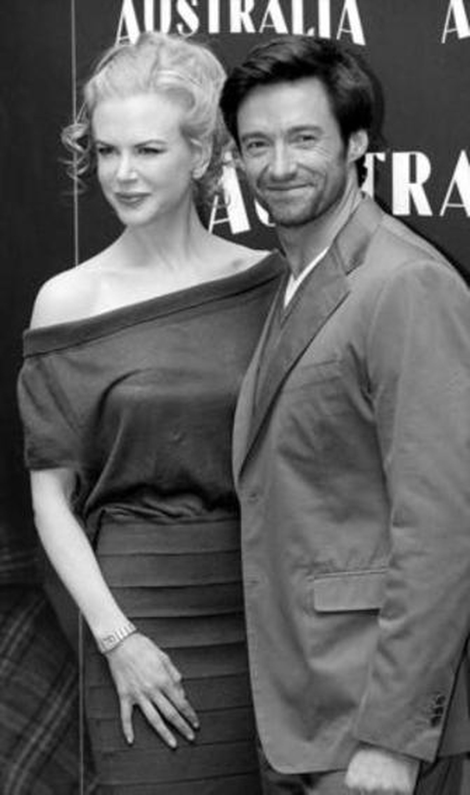 Nicole Kidman y Hugh Jackman, en la presentación de 'Australia'.
