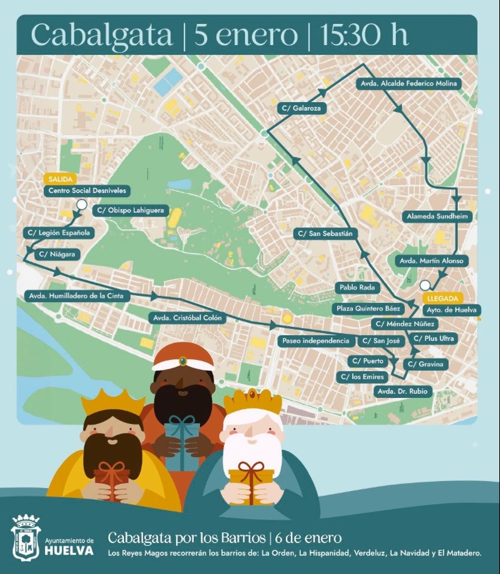 Recorrido cabalgatas reyes