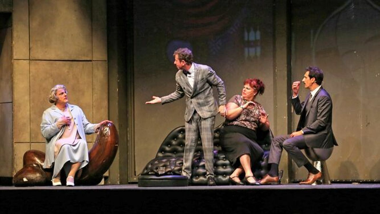 Santiago Urrialde, Gabino Diego, Teté Delgado y Rodrigo Poisón, sobre las tablas de San Luis Gonzaga durante la edición del año pasado.