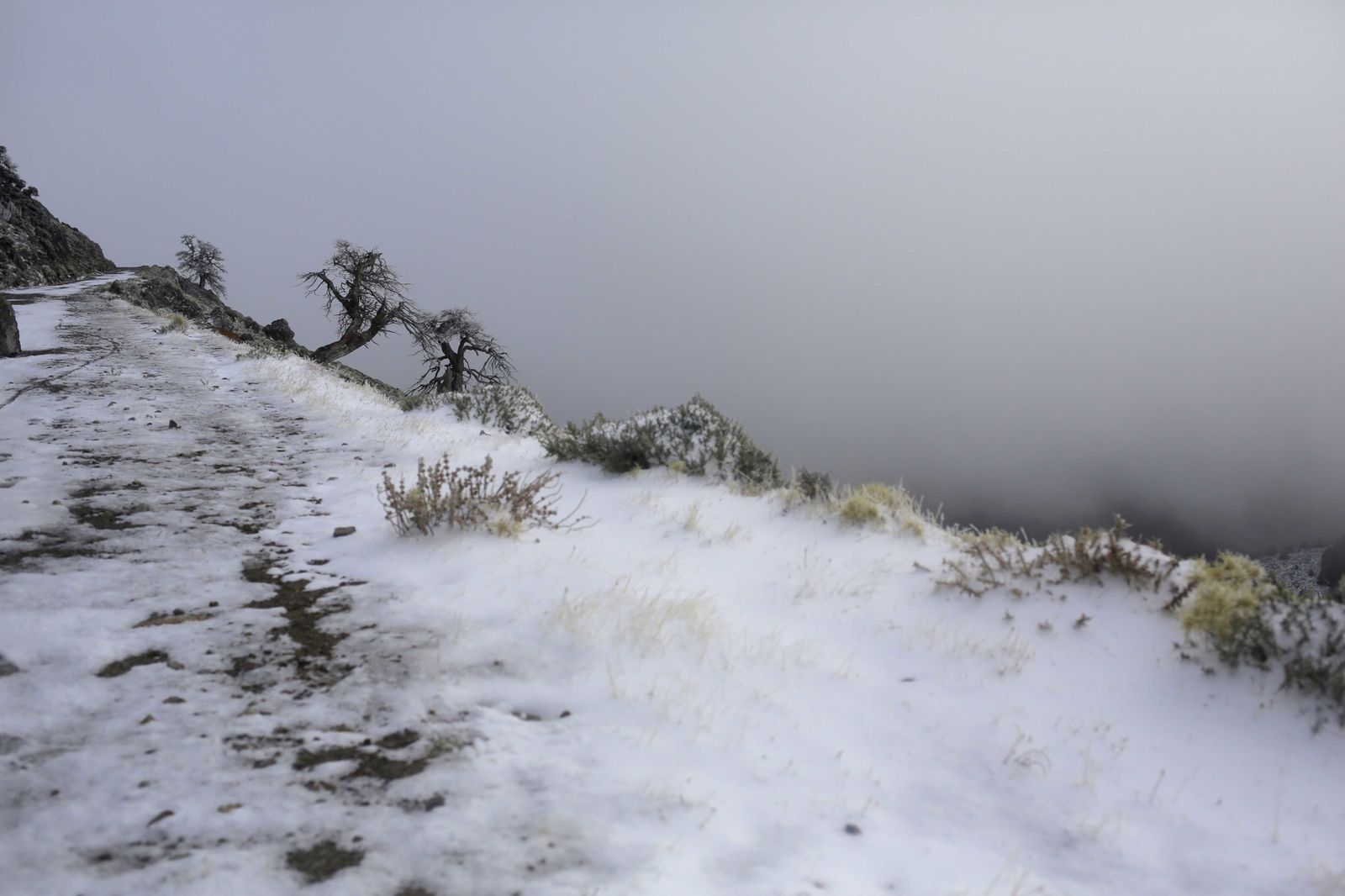Manto blanco sobre la Sierra de las Nieves