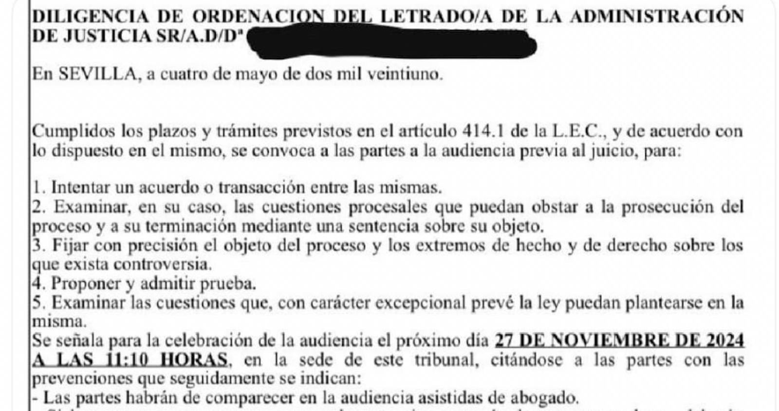 Un caso juzgado cinco años y diez meses después de la demanda