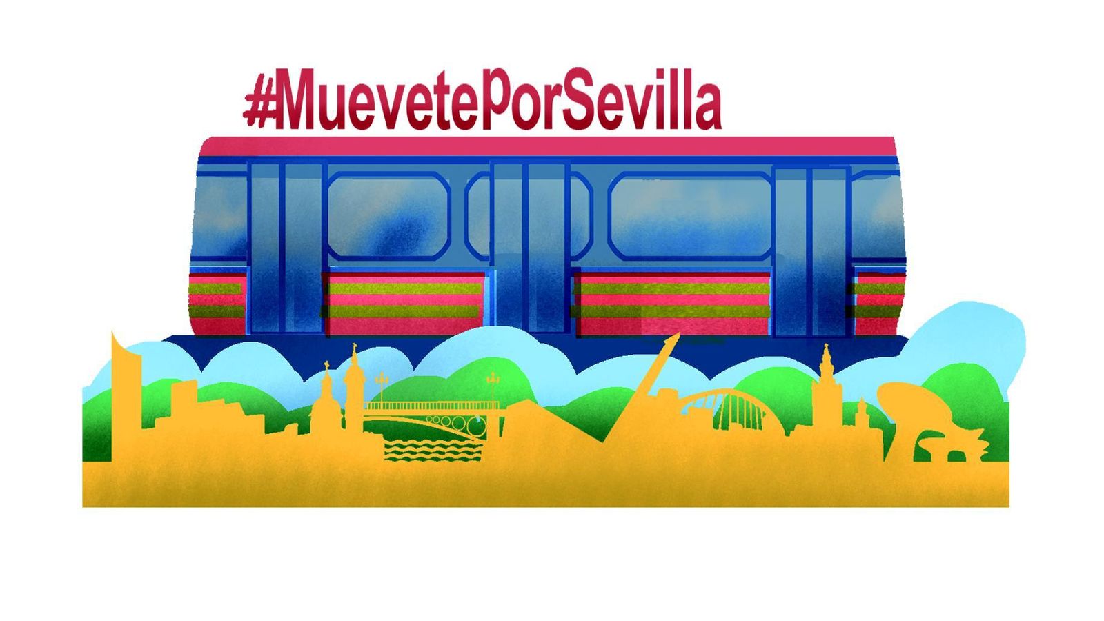 Así será la carroza de Muévete por Sevilla 2020.