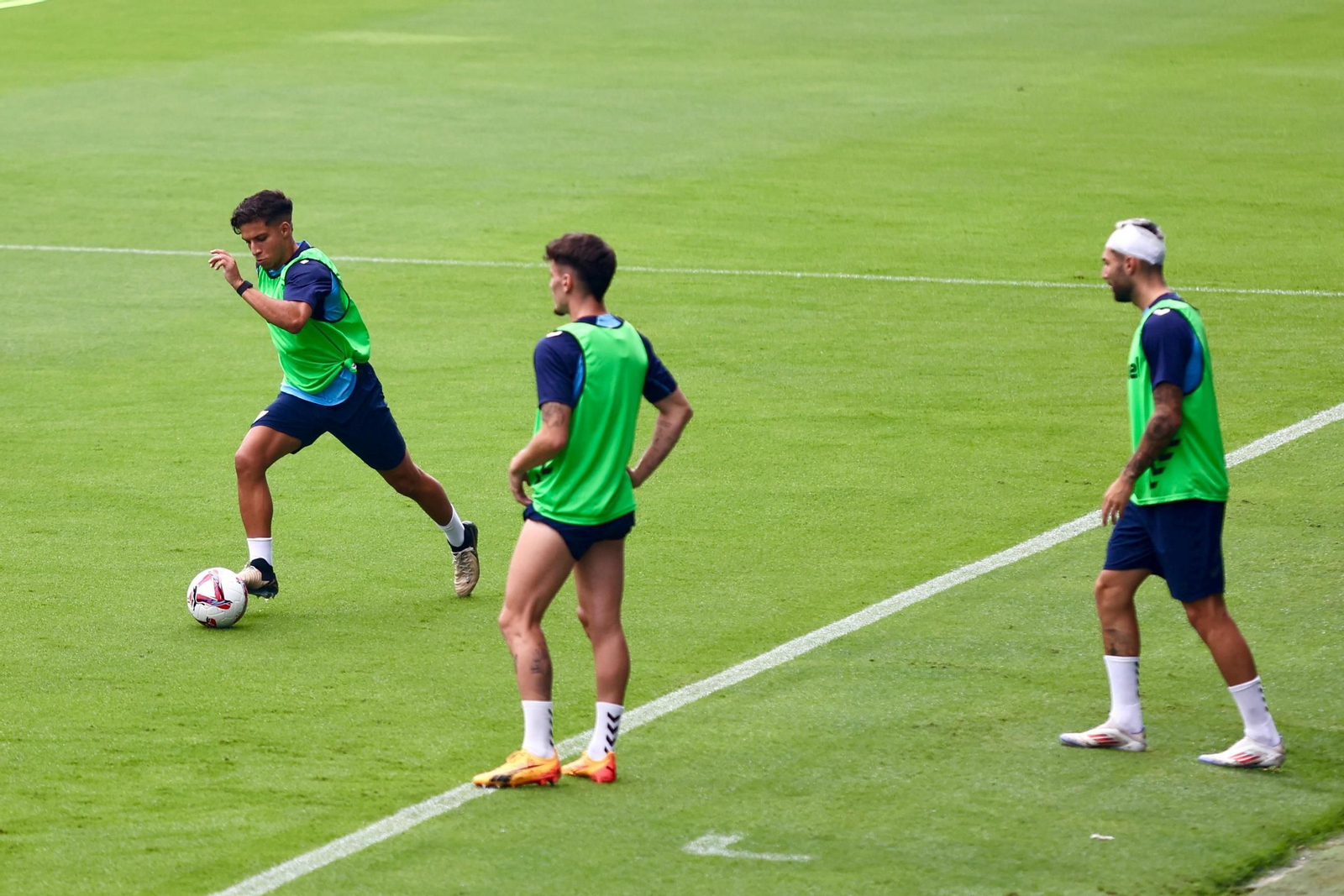 Sergio Castel, último fichaje del Málaga CF, ya suda