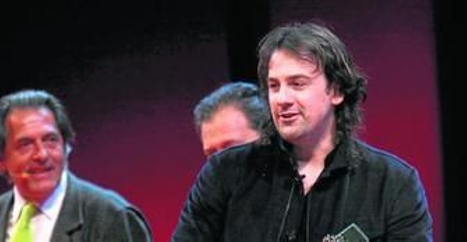 Isaki Lacuesta, anoche, durante la gala en la que recibió el premio Eloy de la Iglesia.