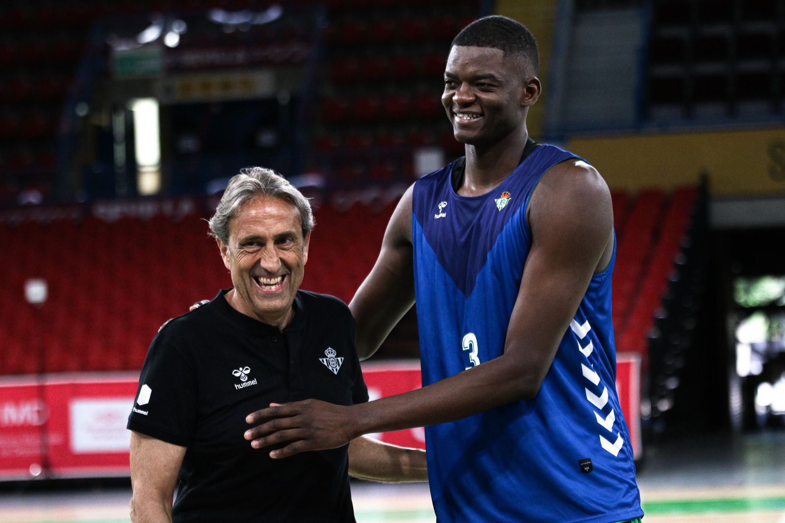 Luis Casimiro y Yannick Nzosa, en un entrenamiento.