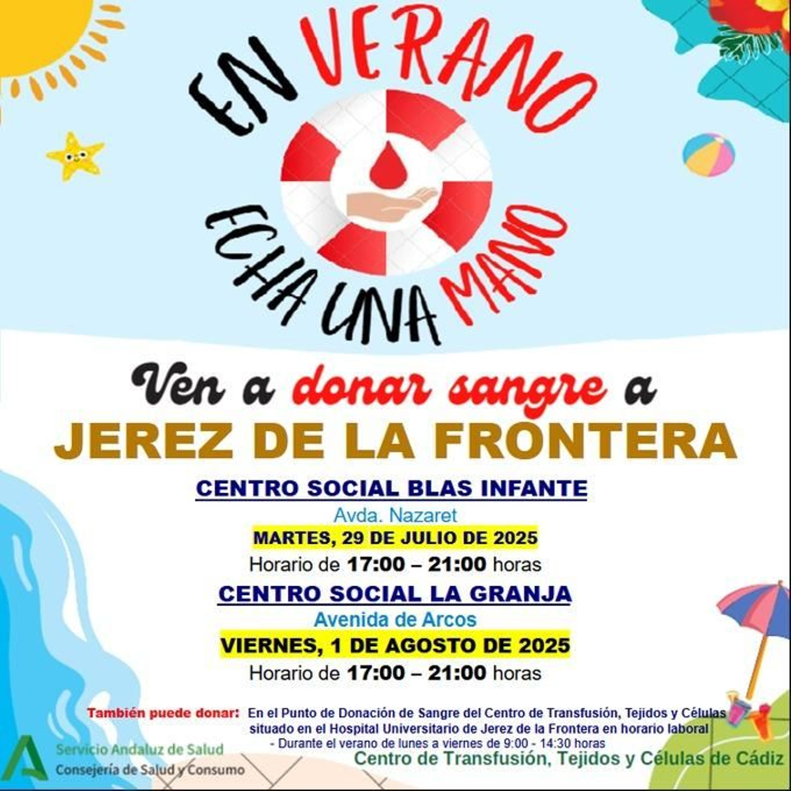 Imagen de las próximas dos campañas de donación de sangre en Jerez