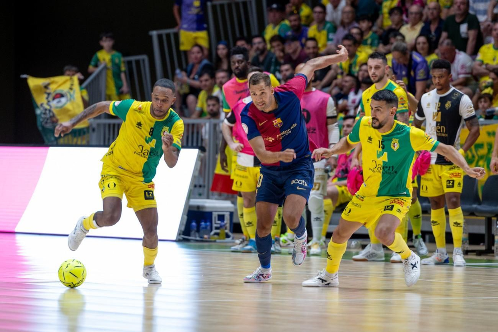 El triunfo del Barça ante el Jaén FS en el Olivo Arena