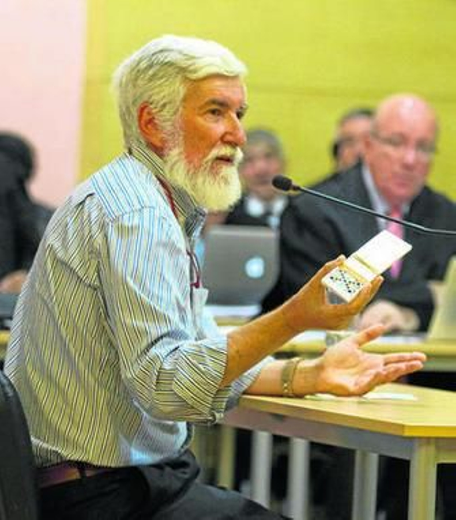 Francisco C.J., el principal acusado, ayer durante su interrogatorio.