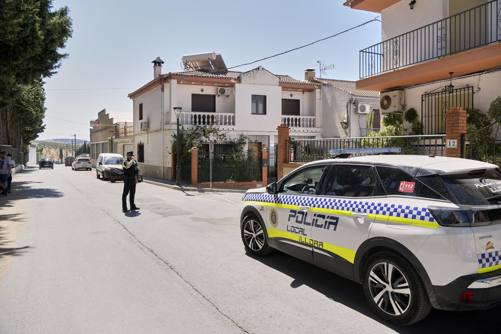 Imagen del dispositivo policial en la localidad de Íllora