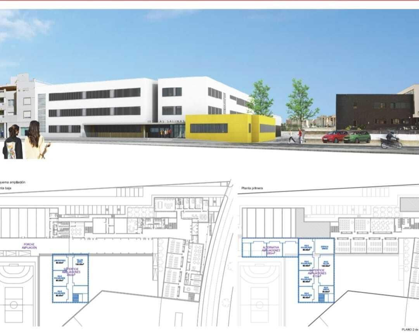 Recreación virtual del futuro instituto.