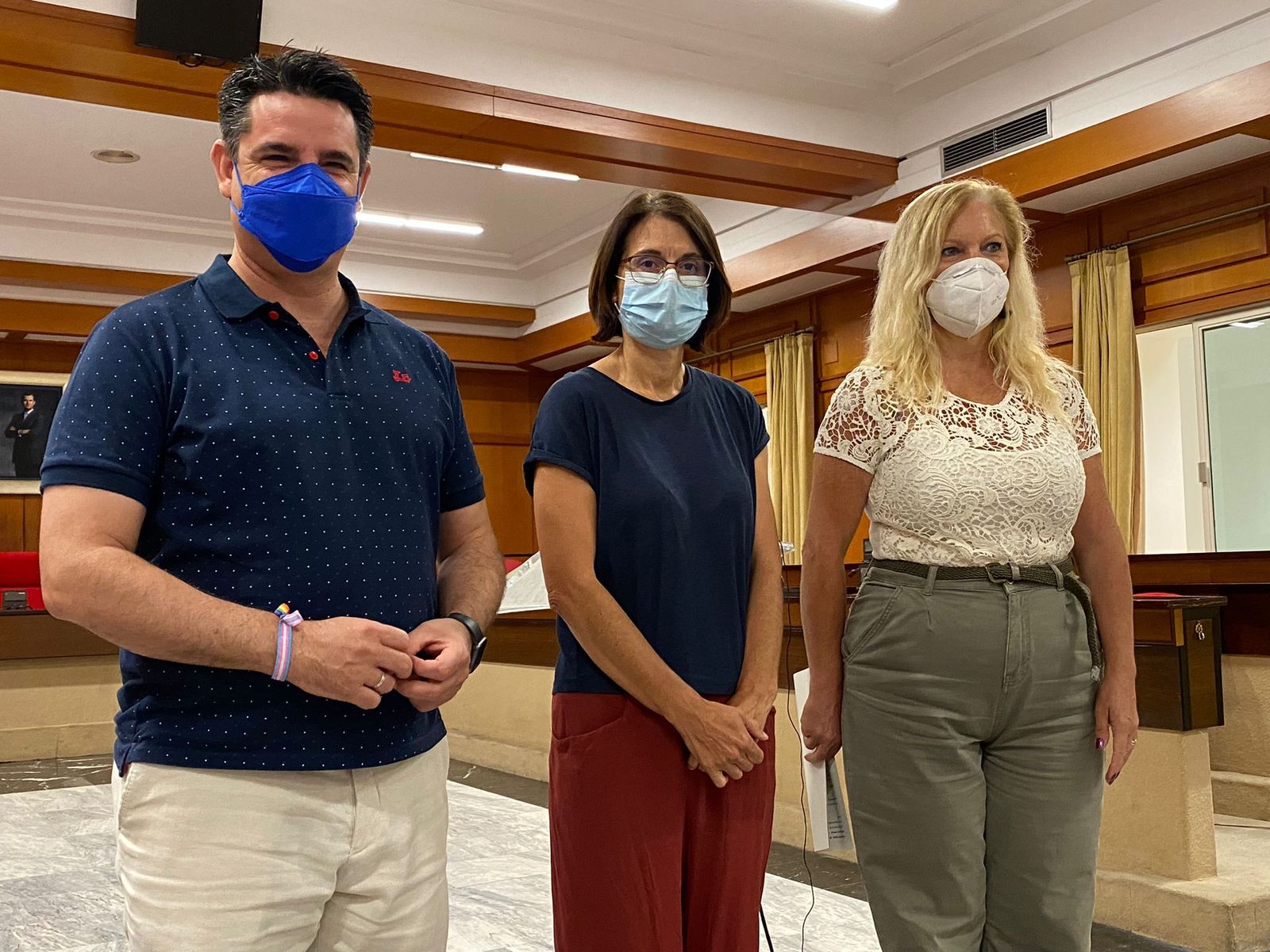 Los concejales de IU y Podemos en el Ayuntamiento de Córdoba