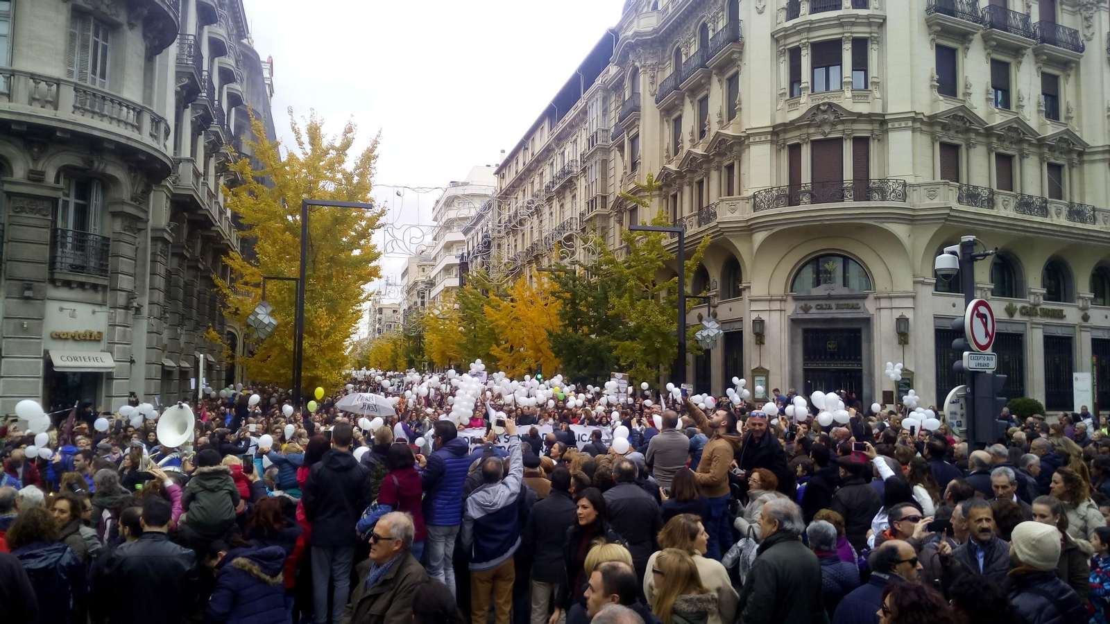 Manifestación contra la fusión hospitalaria