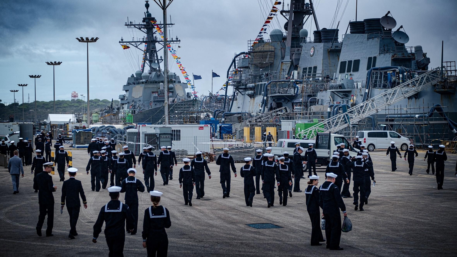 Soldados de Estados Unidos en la Base de Rota