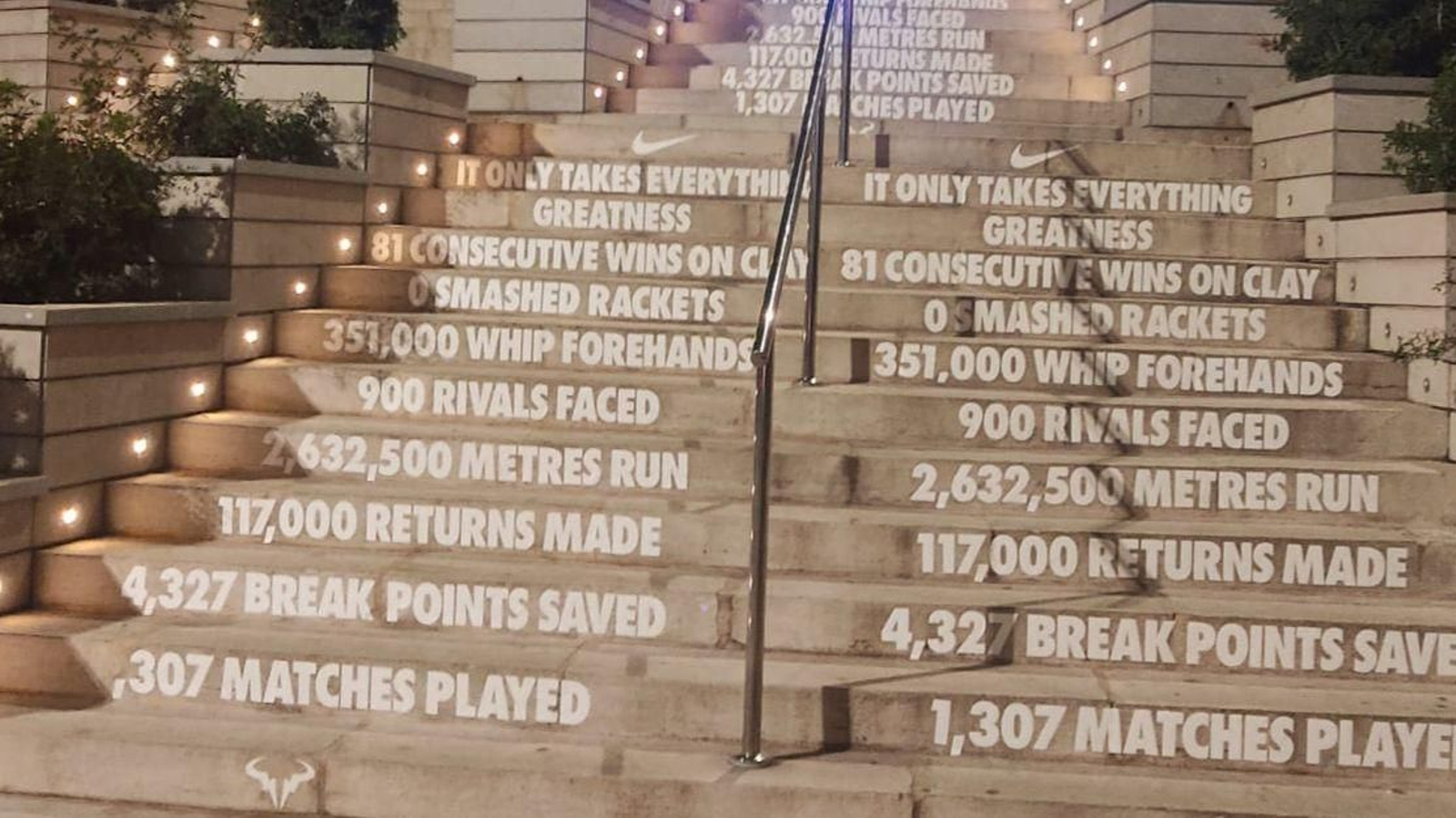 Acción en homenaje a Nadal en Tribuna de los Pobres.