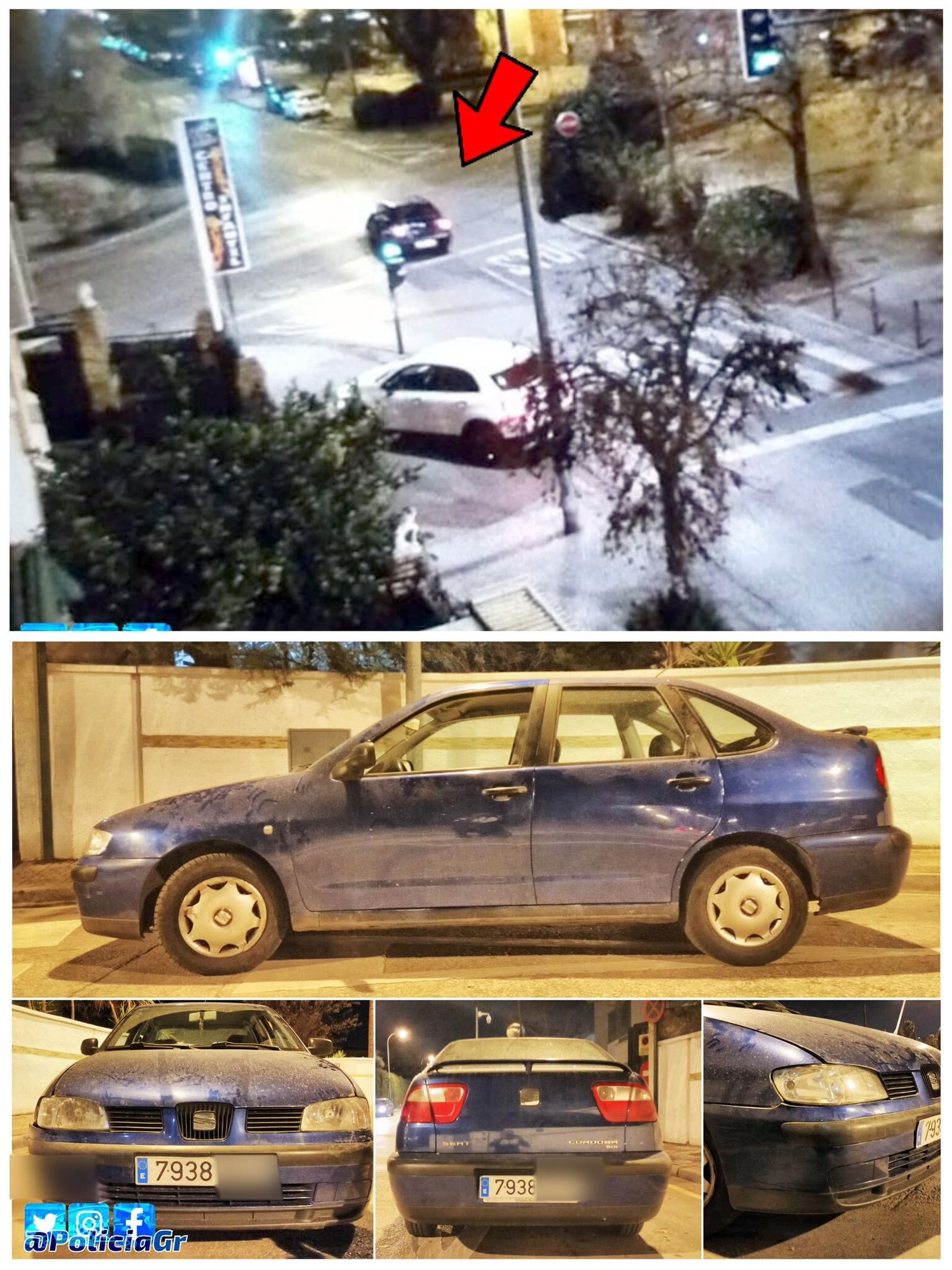 Localizada la conductora que provocó un accidente en Granada y se dio a la fuga