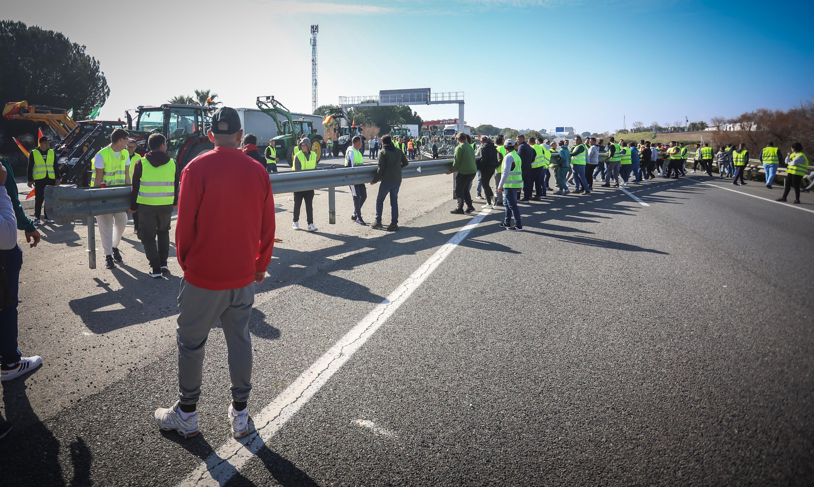 Jerez colapsado por la protesta de agricultores vy ganaderoa