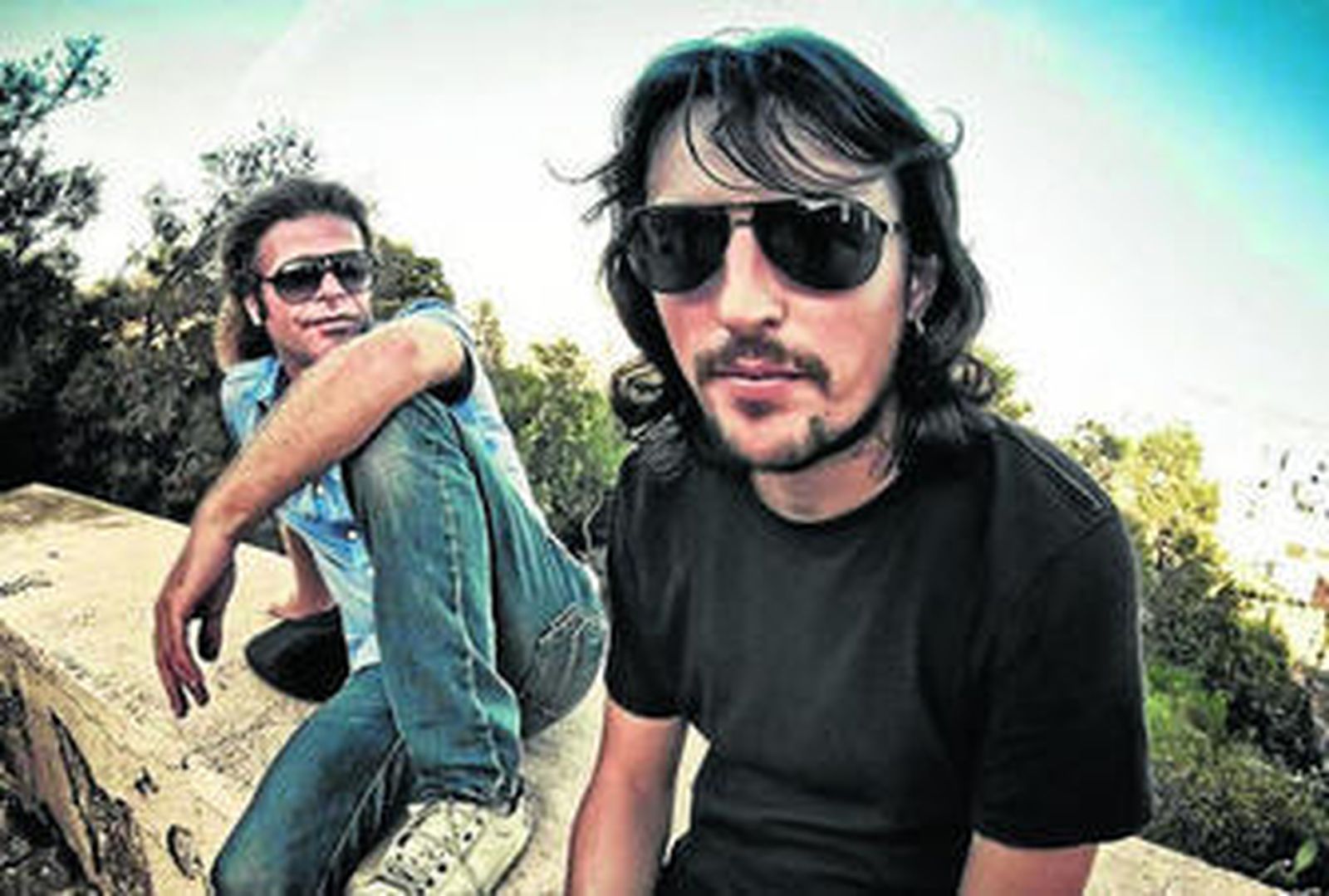 Juanmi Cruz y Antonio Cazorla, dos de los componentes del grupo El Lunático.