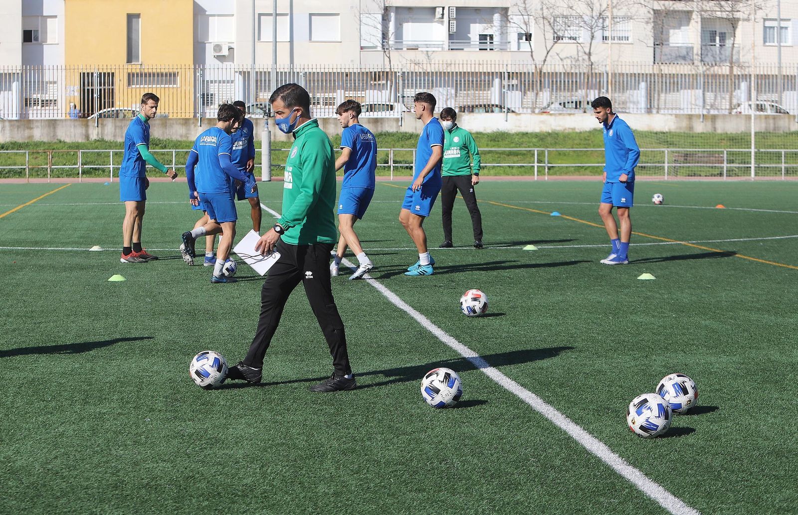 El Xerez DFC ha entrenado este jueves en La Granja en lugar de en Picadueñas.