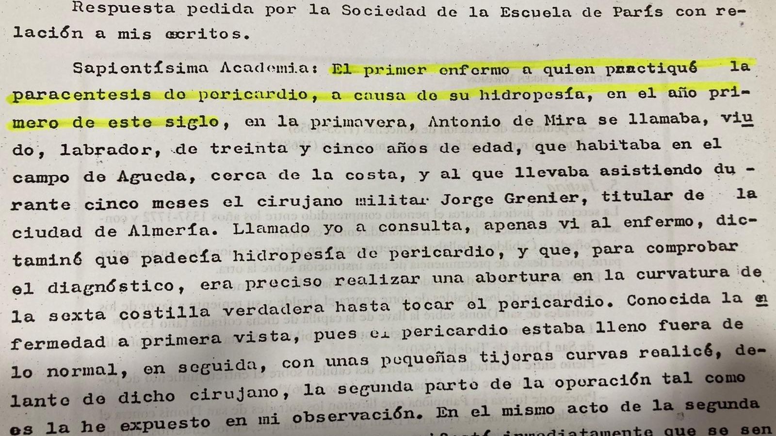 Respuesta de Francisco Romero a la Sociedad Médica de París