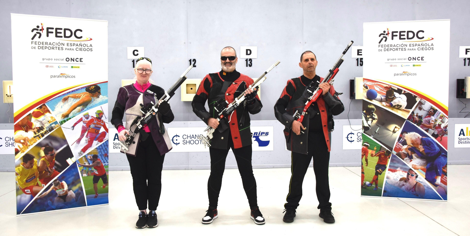 Los tres españoles participantes en la prueba Los tres españoles participantes en la prueba