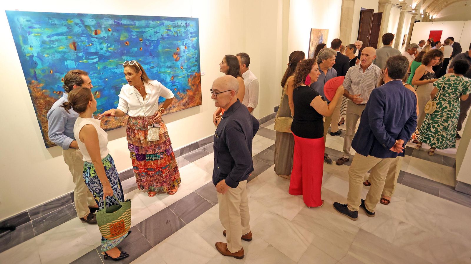 Imágenes de la exposición ‘Cádiz, viento, mar y vino’ de la artista Mariola Naranjo en los Claustros de Santo Domingo de Jerez