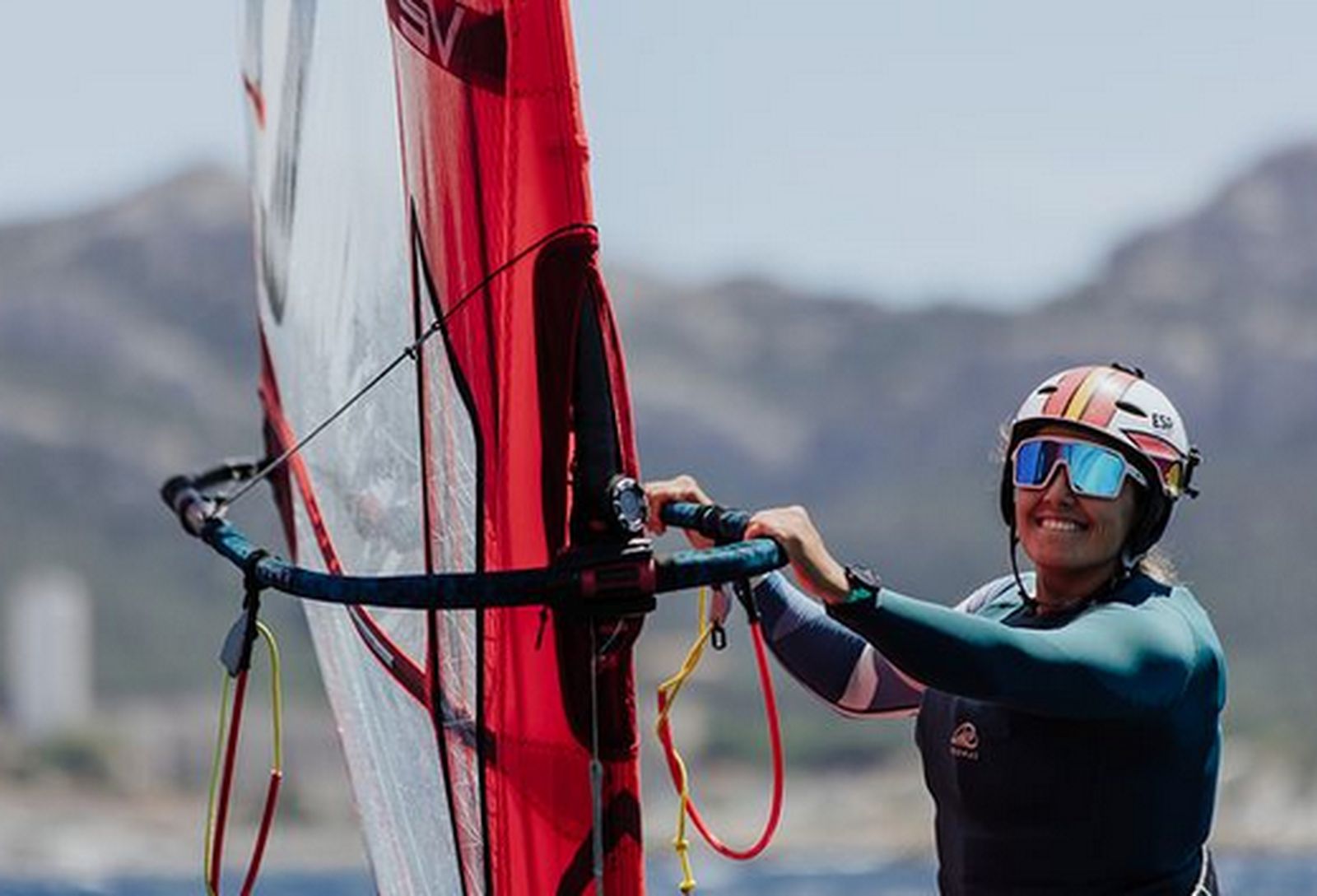 Pilar Lamadrid entrenándose en Marsella, sede de los eventos de vela.