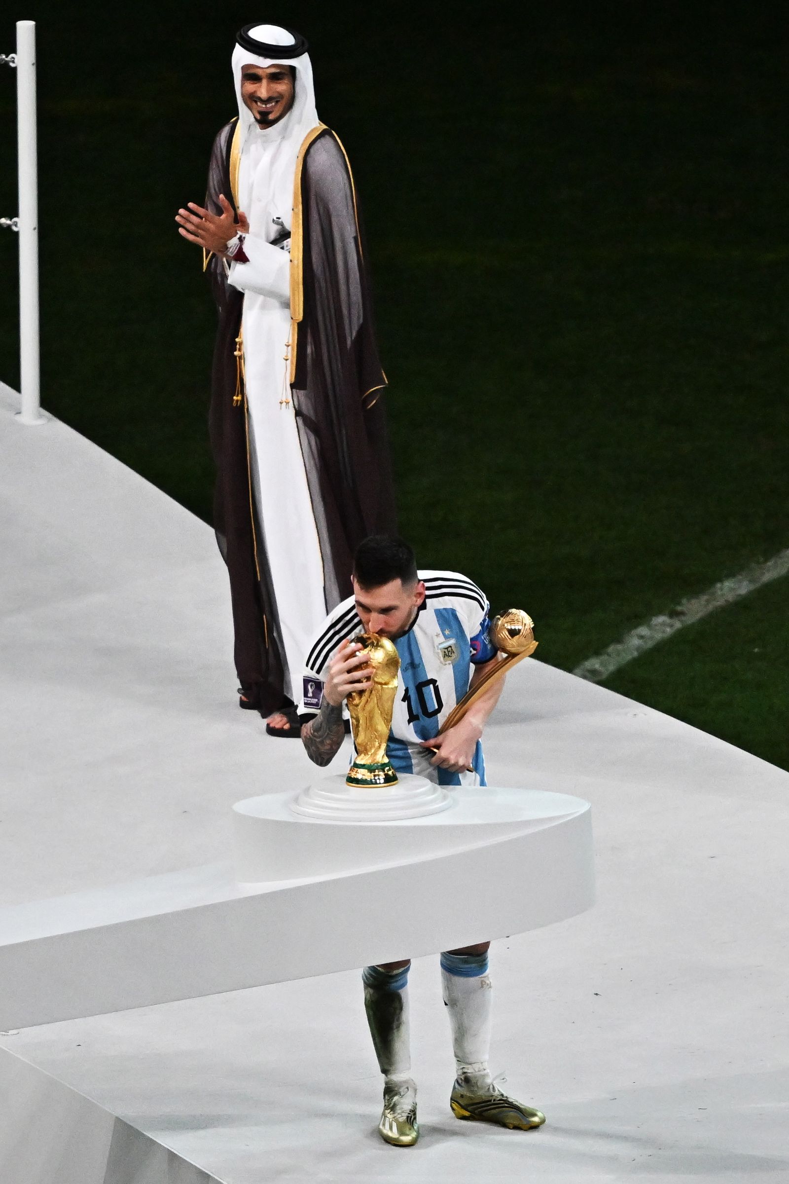 Las fotos de Messi con la Copa del Mundo