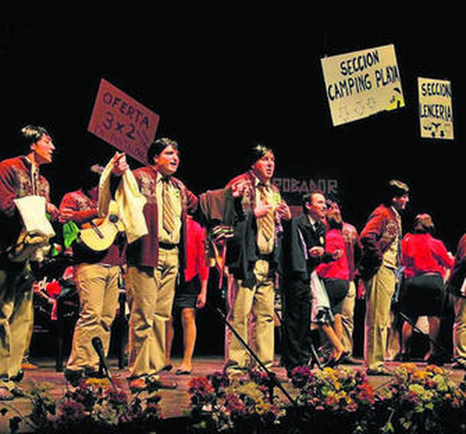 La chirigota de Rafael Nevado El diablo se vista de Zara.