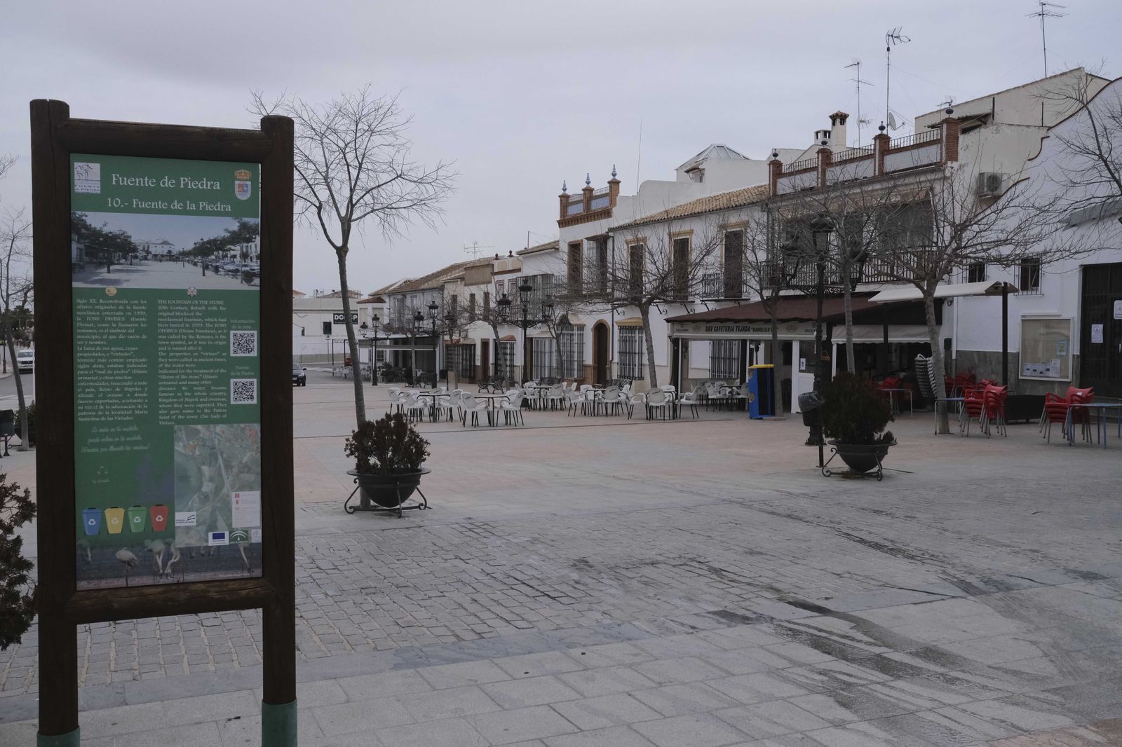 Plaza principal de Fuente de Piedra.