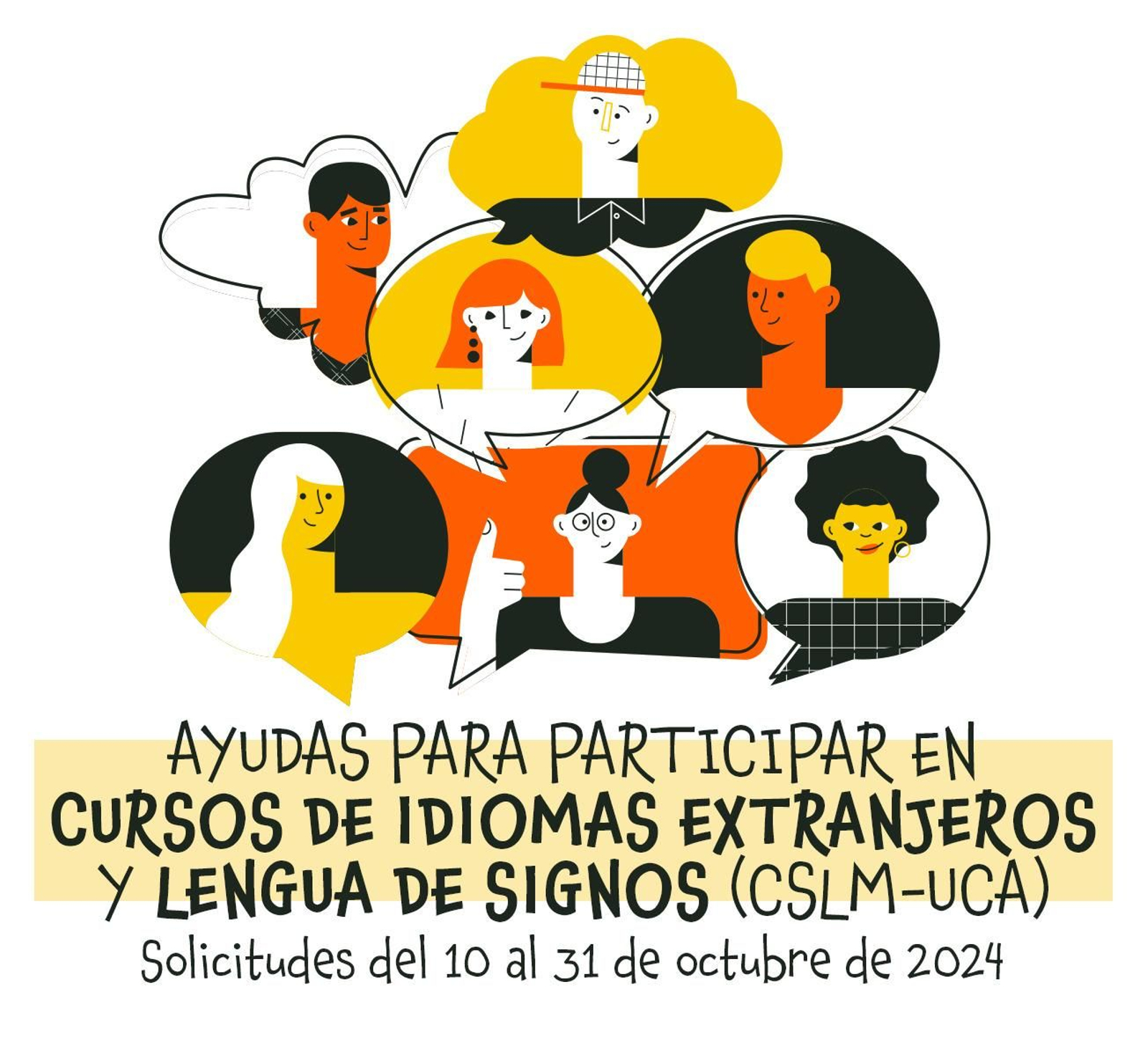 Cartel anunciador de los cursos.