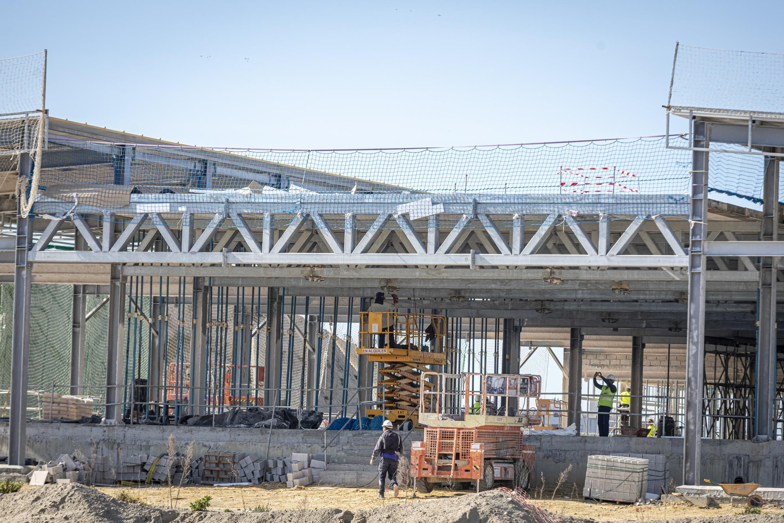 Estado actual de la obra del nuevo edificio del Punto de Inspección Fronteriza (PIF) del puerto de Cádiz. Estado actual de la obra del nuevo edificio del Punto de Inspección Fronteriza (PIF) del puerto de Cádiz.