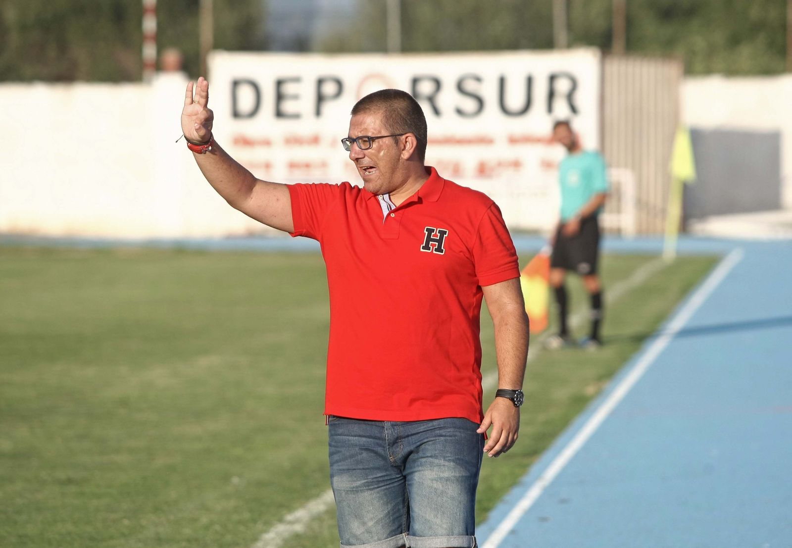 Guti, al frente de un partido del San Roque la pasada temporada.