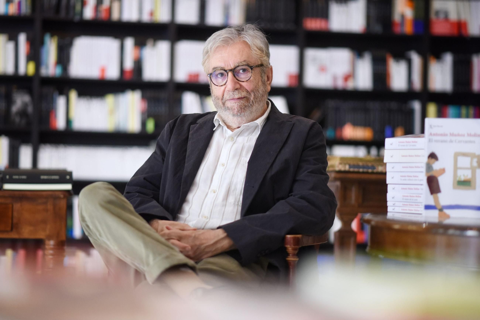 El escritor Antonio Muñoz Molina, el pasado junio durante la presentación en Madrid de su libro ‘El verano de Cervantes’.