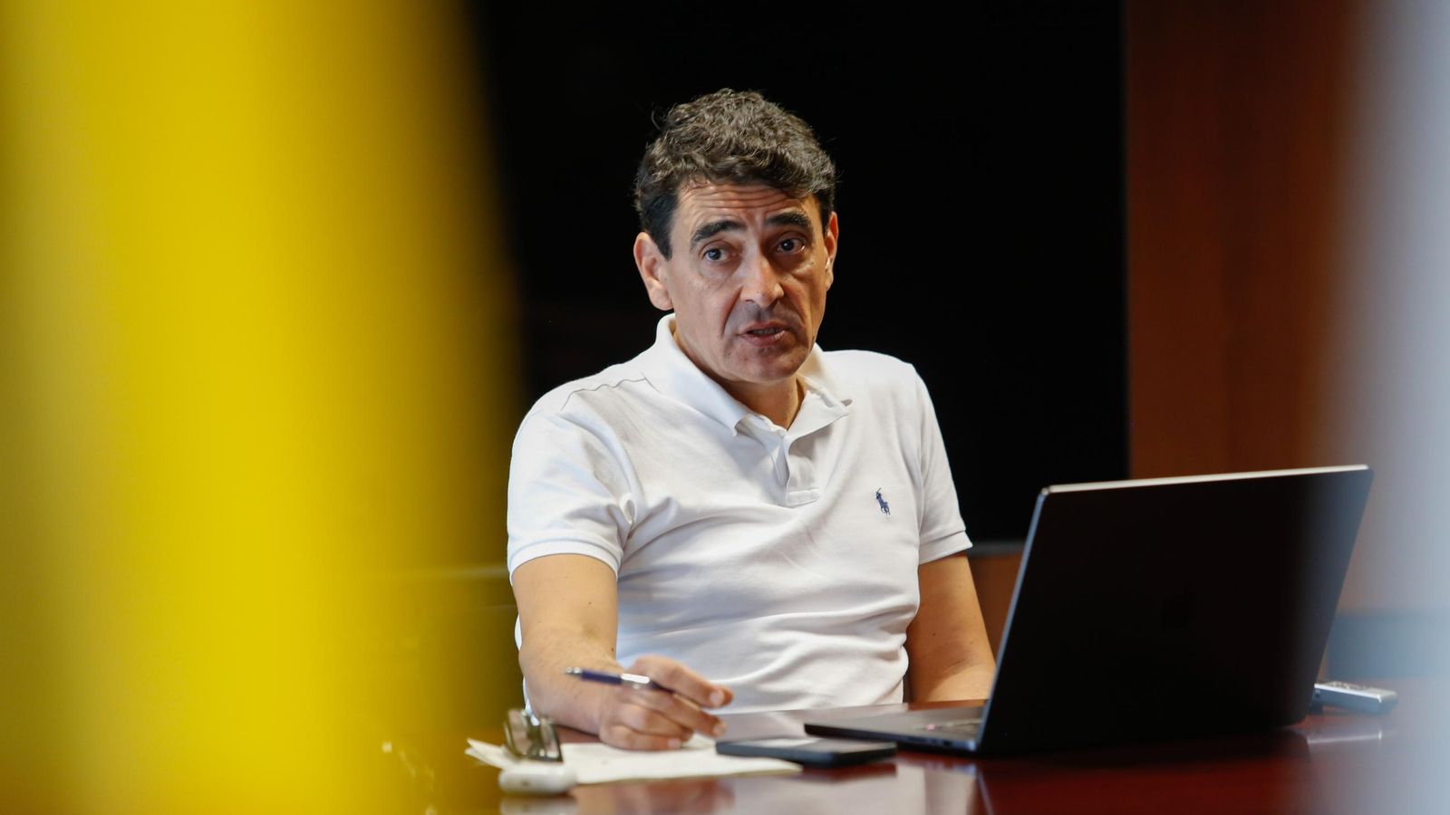 José Manuel Alcántara, durante la entrevista en la sede de Arcgisa