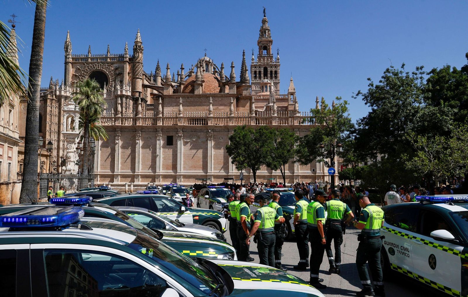 Agentes con motivo de la Cumbre de la ONU celebrada en Sevilla el pasado verano.