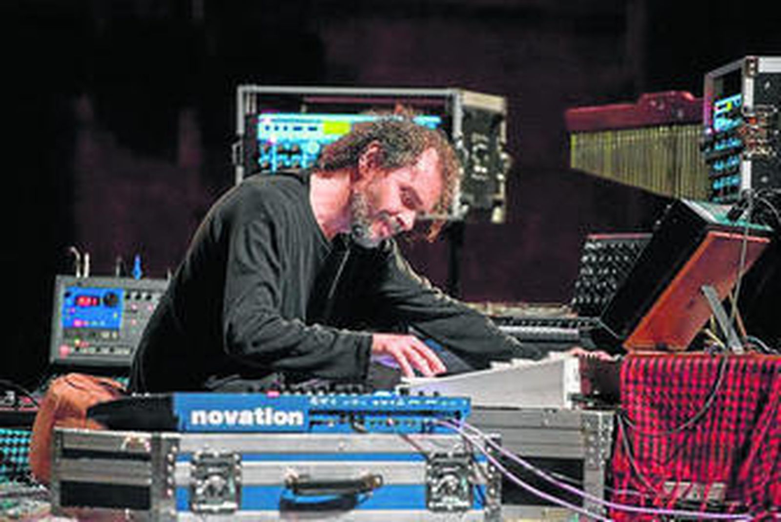 Juanma Cidrón durante su concierto en la Alcazaba.